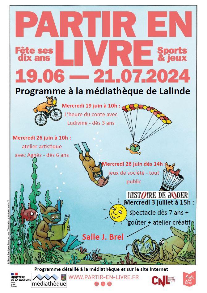 Affiche du festival partir en livre a lalinde 2025
