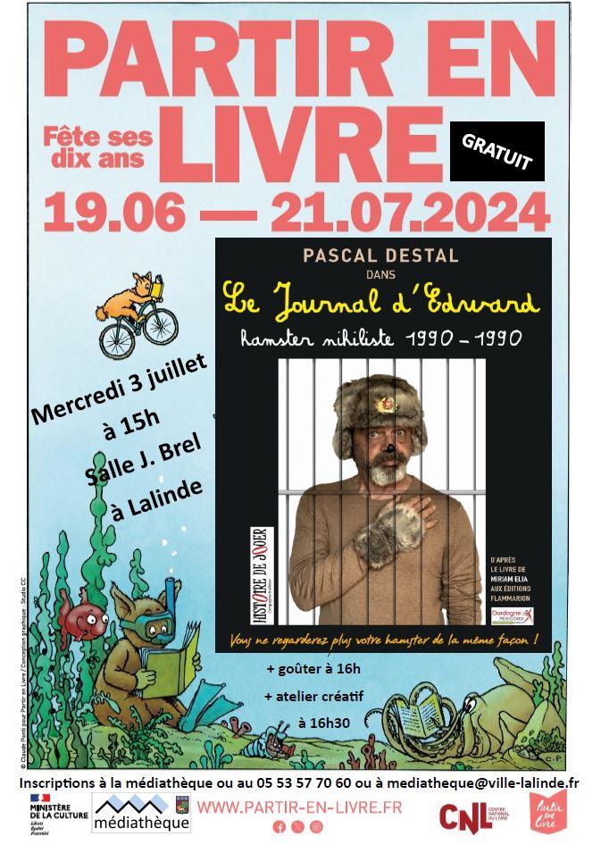 Affiche du spectacle partir en livre 3 juillet 2024