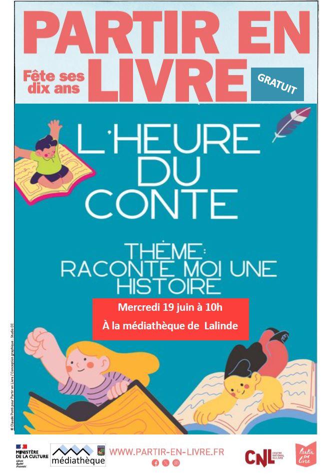 Affiche l heure du conte partir en livre 19 juin 2024