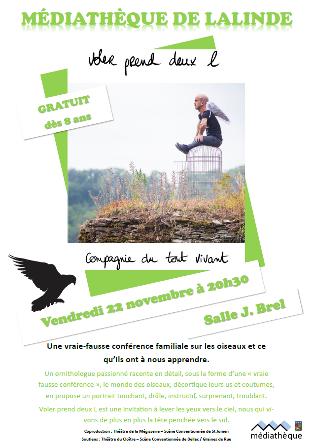 Affiche spectacle voler prend deux l