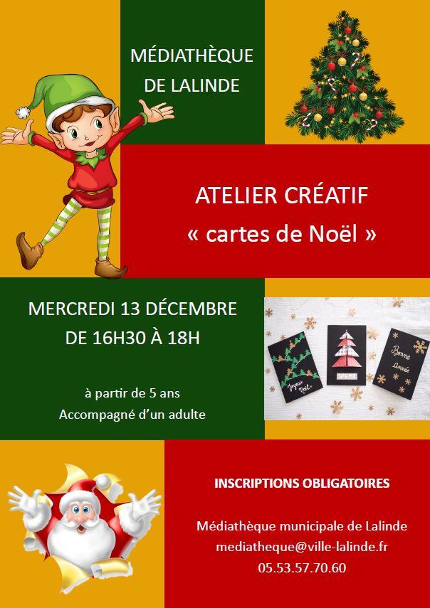 Atelier cartes de noel