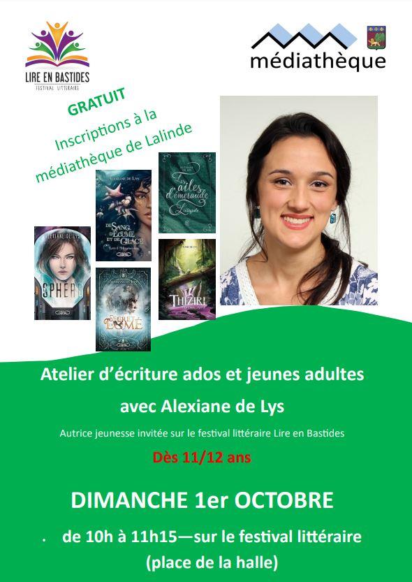 Atelier d ecriture festival