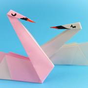 Cygnes en origami