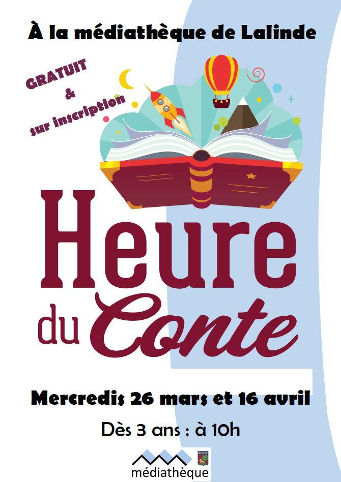 L heure du conte mars et avril 2025