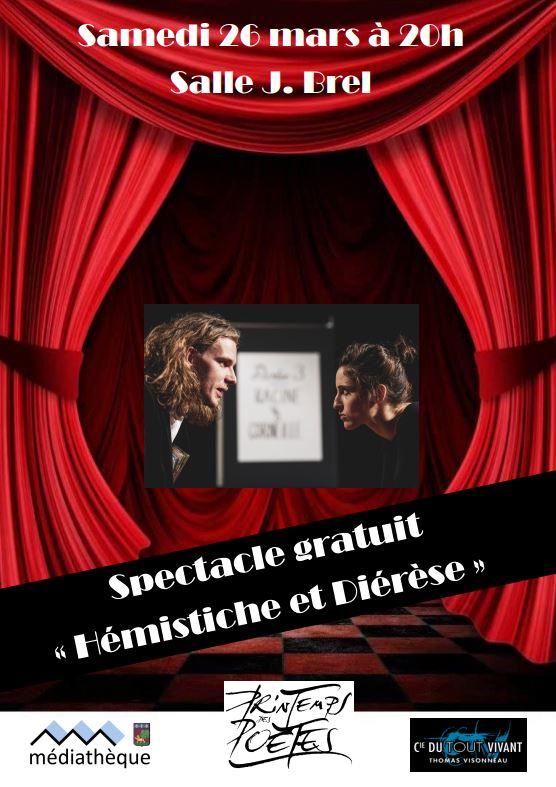 Spectacle hemistiche et dierese affiche